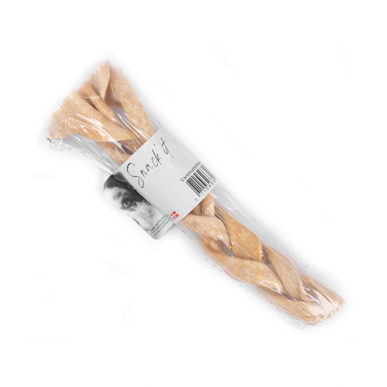 Snackit Flettet Gedehud 15 cm - naturlig tyggesnack